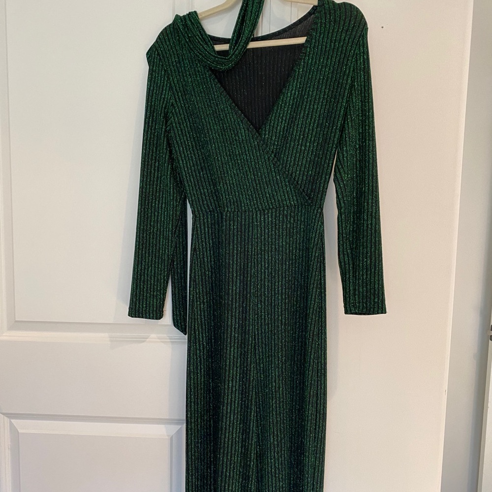 Green and black sparkly jumpsuit